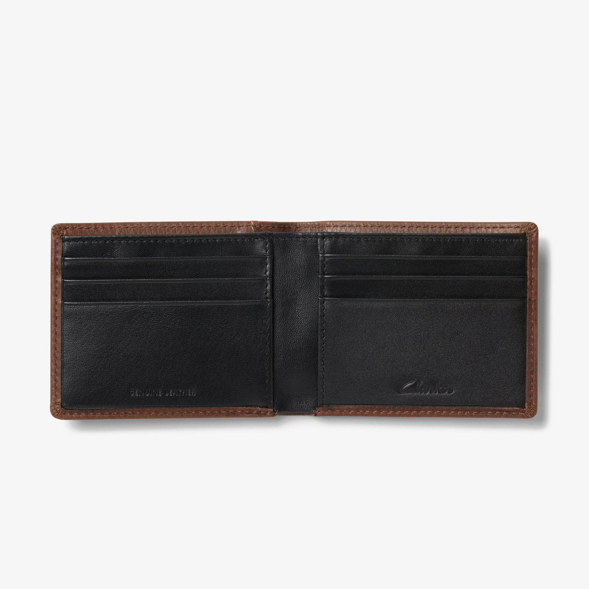 Pebbled Leather Slimfold Wallet Brown - US 0997