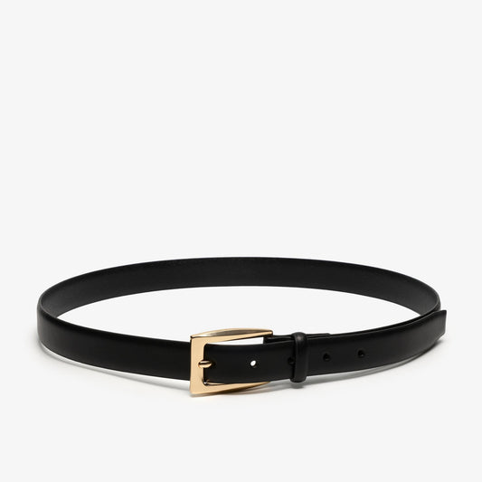 Slim Premium Leather Belt Black - US 7984