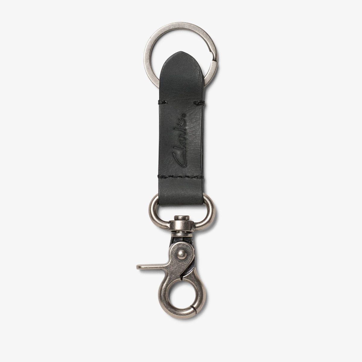 Oiled Leather Key Fob Black - US 8397
