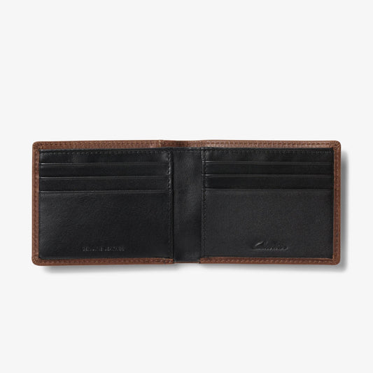 Pebbled Leather Slimfold Wallet Brown - US 0997