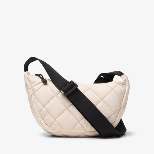 Quilted Trail Strap Crossbody Bag Cream - US 0990