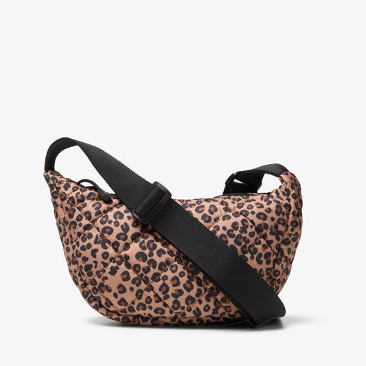 Quilted Trail Strap Crossbody Bag Leopard Print - US 8443