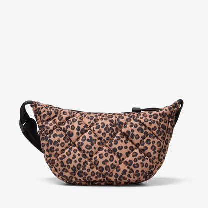 Quilted Trail Strap Crossbody Bag Leopard Print - US 8443