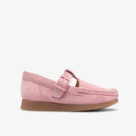 Wallabee T Bar Big Kids Pink Suede - US 3043