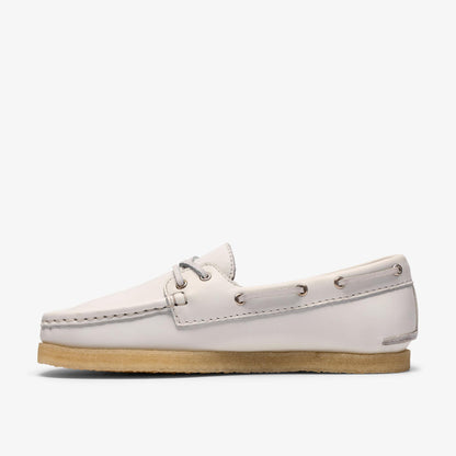 Godney Boat White Grain Leather - US 7403