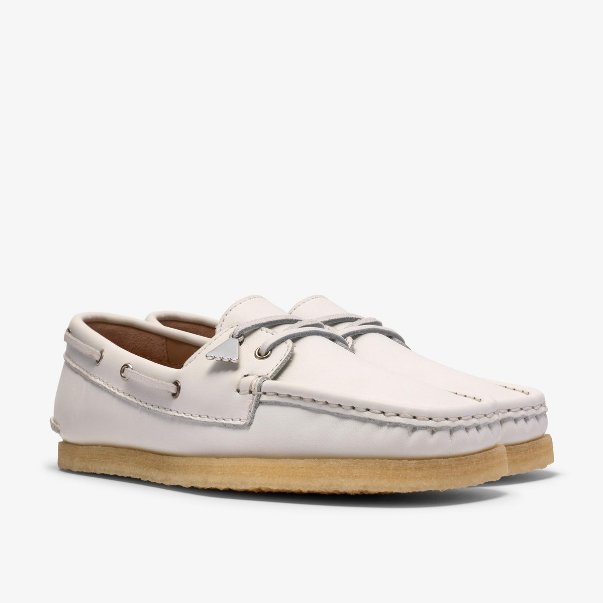 Godney Boat White Grain Leather - US 7403
