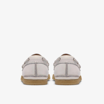 Godney Boat White Grain Leather - US 7403