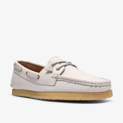 Godney Boat White Grain Leather - US 7403
