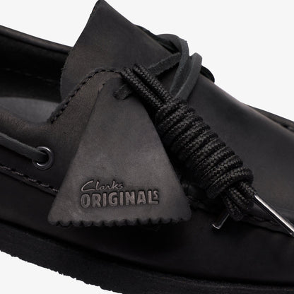 Godney Boat Black Leather - US 8848