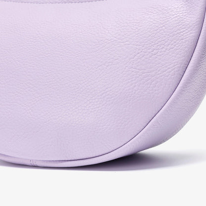 Leather Crescent Crossbody Bag Lilac - US 2892