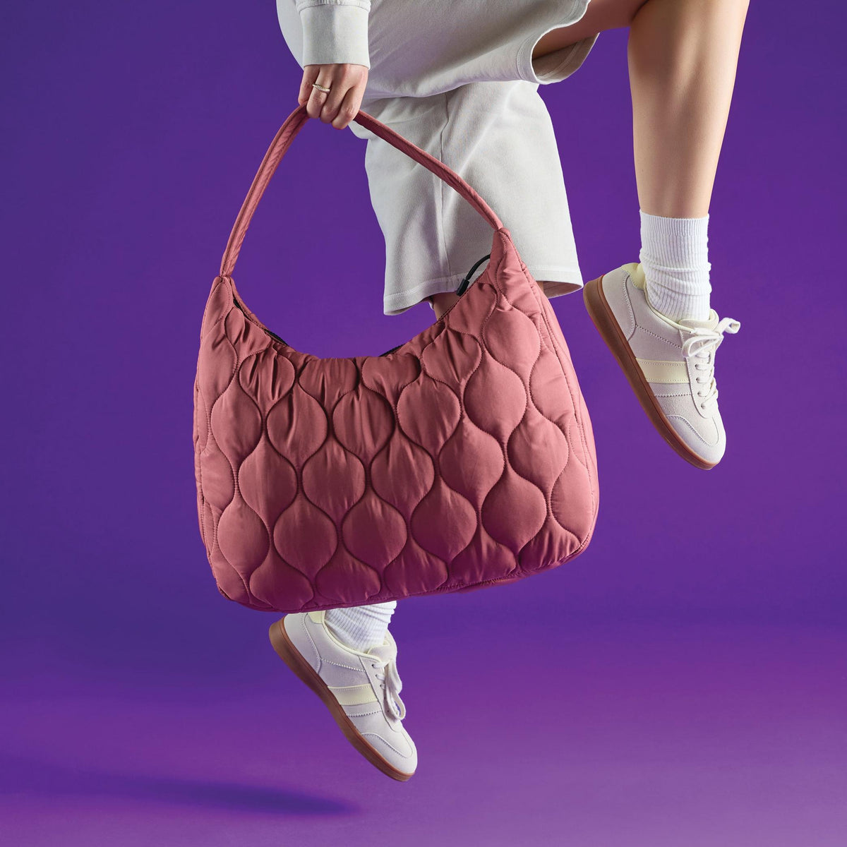 Quilted Tote Bag Dusty Rose - US 1506