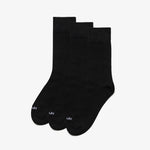 3 Pack Casual Crew Socks Black - US 6585