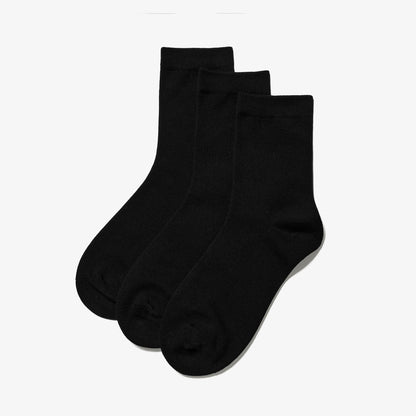 3 Pack Crew Sock Black - US 1161
