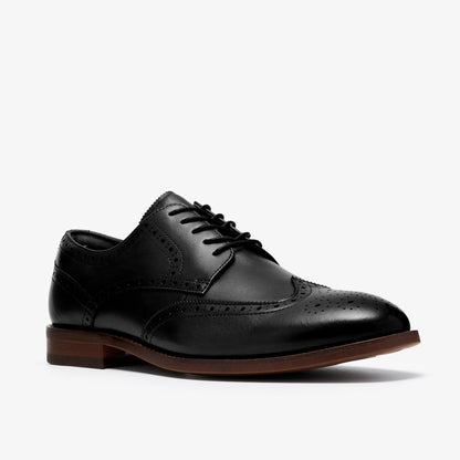 Bowburn Tip Shoes Black Leather - US 9716