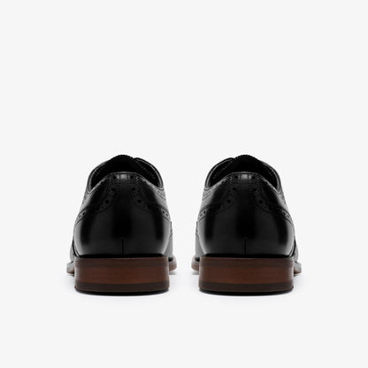 Bowburn Tip Shoes Black Leather - US 9716