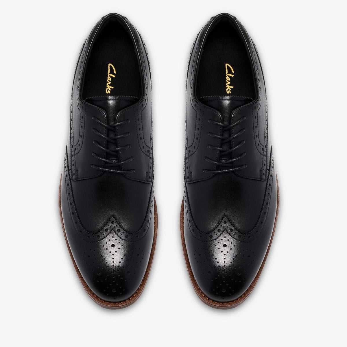 Bowburn Tip Shoes Black Leather - US 9716