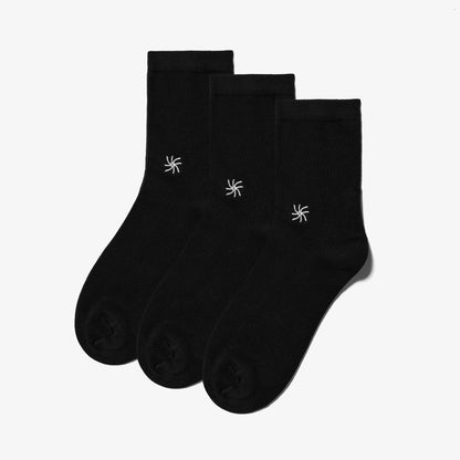 Cloudsteppers 3 Pack Crew Socks Black - US 2674