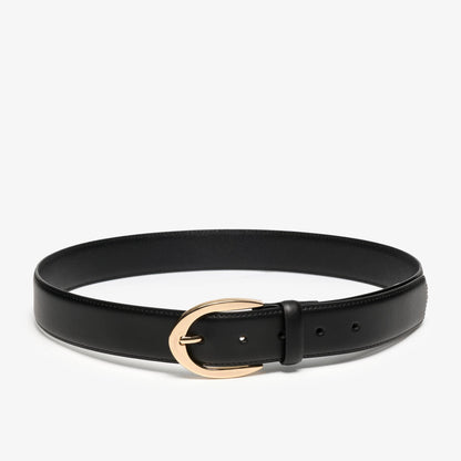 Smooth Premium Leather Belt Black - US 9825