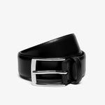 Smooth Premium Leather Belt Black - US 1866