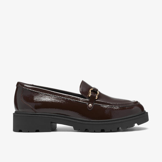 Code Step Dark Brown Patent - US 5873