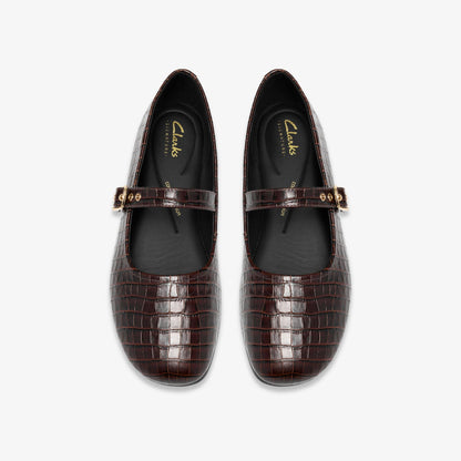 Livia Jane Dark Brown Crocodile - US 4943