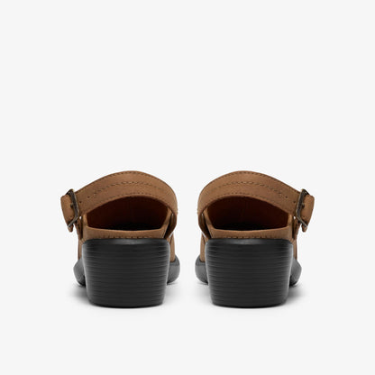Kynnzie Mule Dark Tan Leather - US 4589