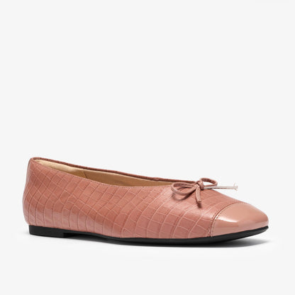 Befana Bow Light Pink Crocodile - US 9042