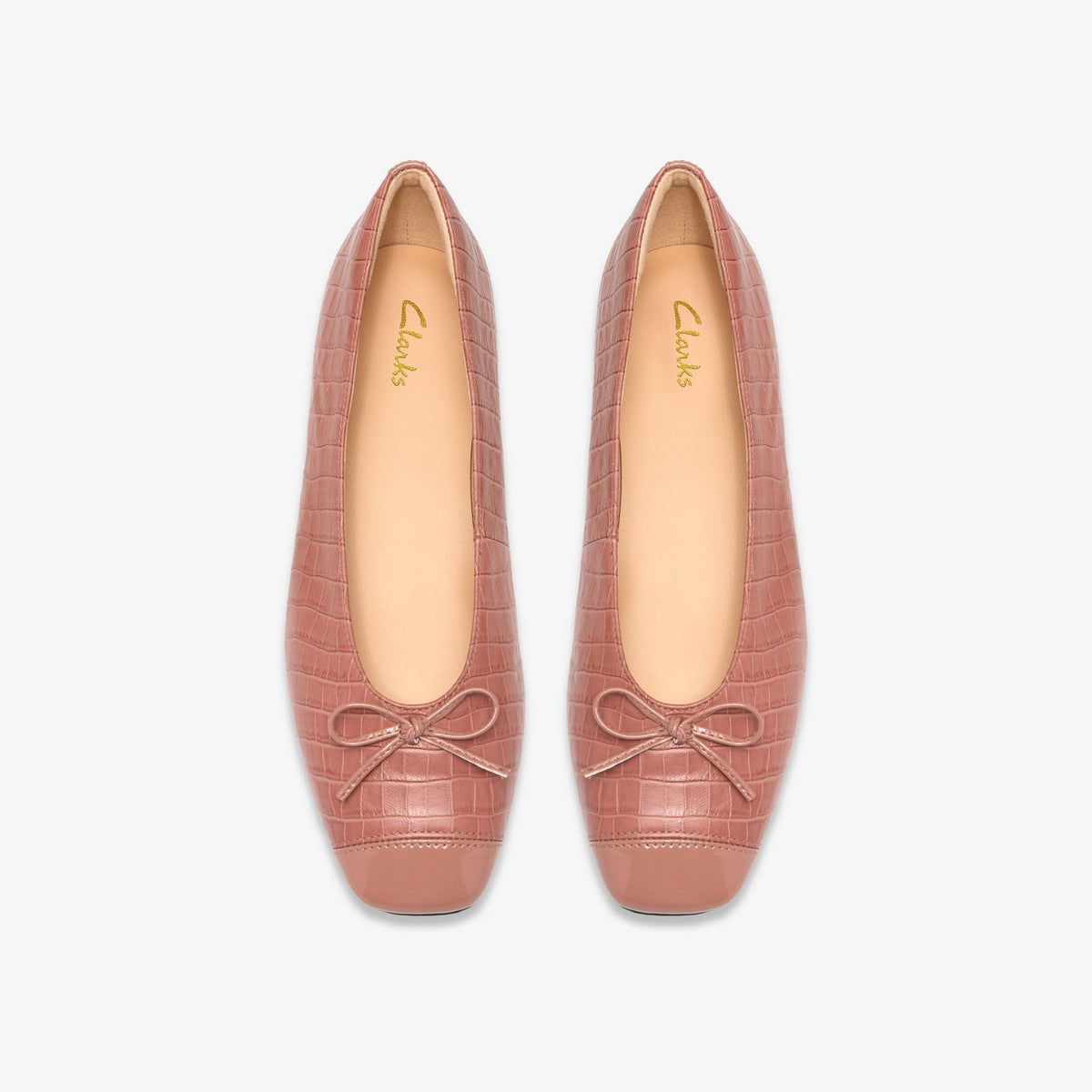 Befana Bow Light Pink Crocodile - US 9042